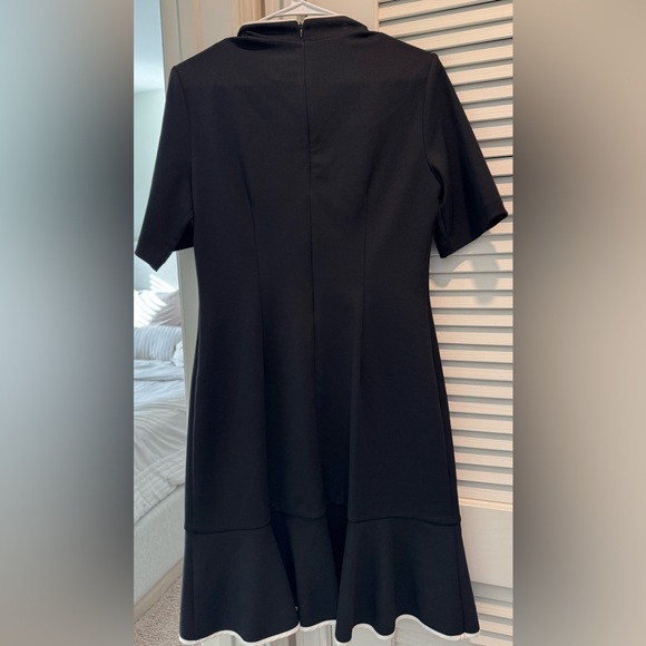 Andrianna Papell Kit Crepe Tie Neck Fit and Flare Dress - Picture 6 of 8